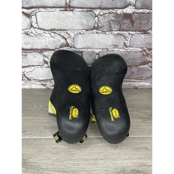 La Sportiva Vibram Miura Black Synthetic Yellow Climbing Shoes Men 10.5M US/43.5 - Picture 12 of 16